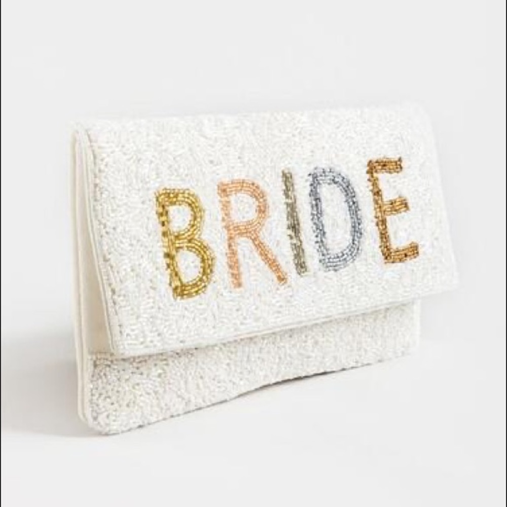 Bride clutch from Francesca’s worn once